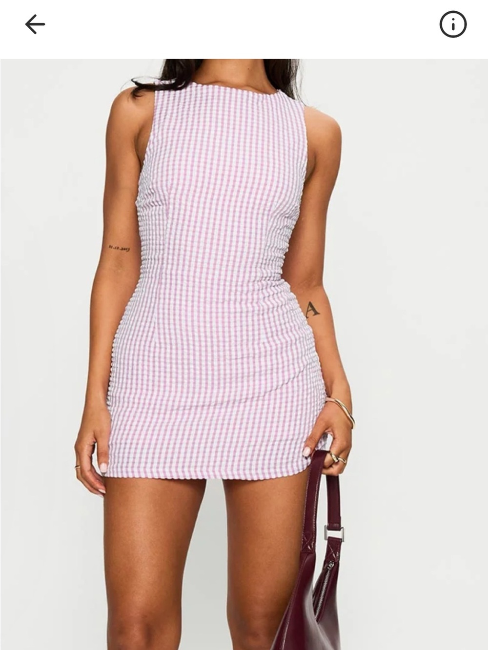 Princess Polly Pink Gingham Bodycon Mini Dress